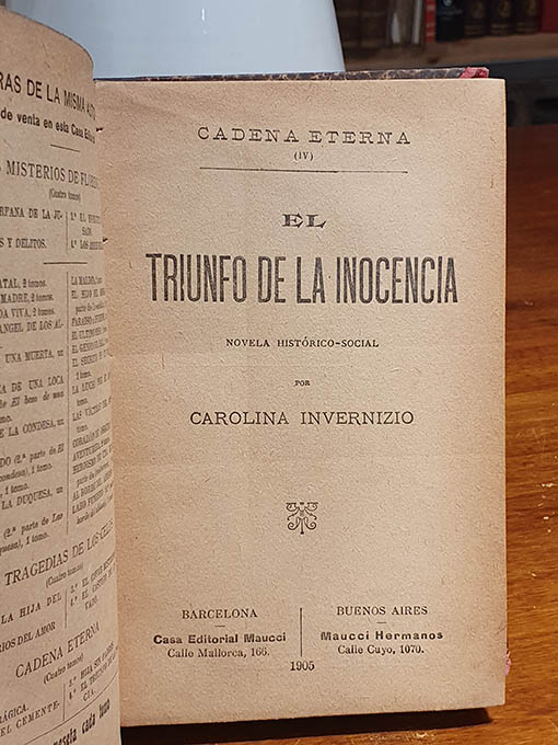 Libro: El triunfo de la inocencia. Tomo IV de la serie Cadena Eterna. | Autor: | Libros Bosch