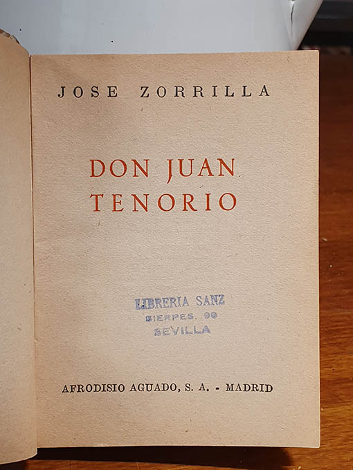 Libro: Don Juan Tenorio. | Autor: | Libros Bosch