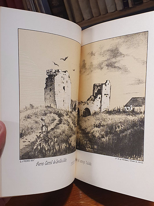 Libro: Guia del viagero por el ferro-carril de Sevilla a Cádiz. Con laminas litografiadas que representan las vistas de las poblaciones de la línea y descripción e historia de todos sus pueblos hasta Cádiz. Ed. facsímil de la de Sevilla, 1864. | Autor: | Libros Bosch