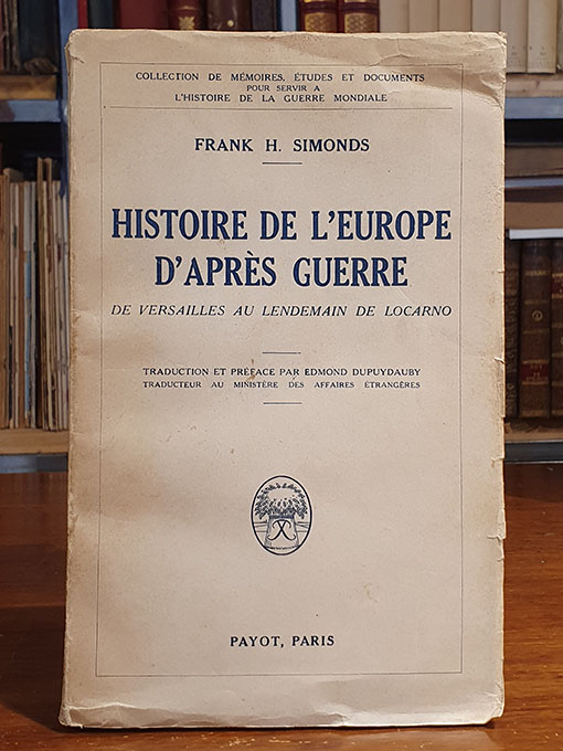 Libro: Histoire de l'Europe d'après guerre, de Versailles au lendemain de Locarno. | Autor: | Libros Bosch