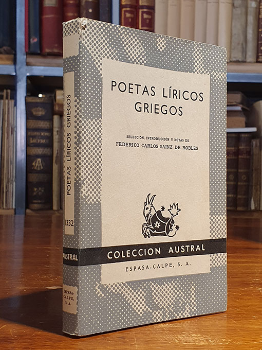 Libro: Poetas líricos griegos. Colección Austral 1332. | Autor: | Libros Bosch