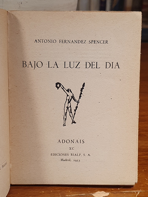 Bajo la luz del dia. Poemas. Coleccion Adonáis No. XC. | Libros Antiguos | Libros Bosch Libro: Bajo la luz del dia. Poemas. Coleccion Adonáis No. XC. | Autor: | Libros Bosch