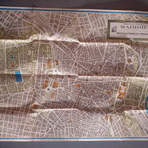 Gran plano plegado de Madrid. 120 x 87 cm.  Banco Exterior de España, 1960.