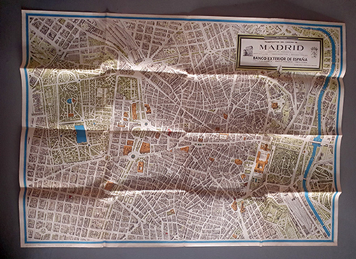 Libro: Gran plano plegado de Madrid. 120 x 87 cm. Banco Exterior de España, 1960. | Autor: | Libros Bosch