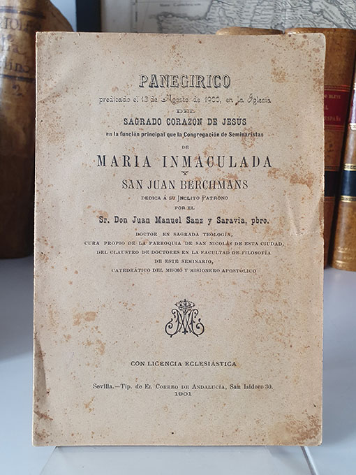 Libro: Panegírico predicado el 13 de Agosto de 1900 en la Iglesia del Sagrado Corazón de Jesús en la función principal que la Congregación de Seminaristas de María Inmaculada y San Juan Berchmans dedica a su ínclito patrono. | Autor: | Libros Bosch