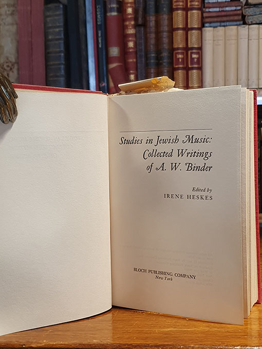 Studies in Jewish Music: Collected Writings of A.W. Binder. | Libros Antiguos | Libros Bosch Libro: Studies in Jewish Music: Collected Writings of A.W. Binder. | Autor: | Libros Bosch