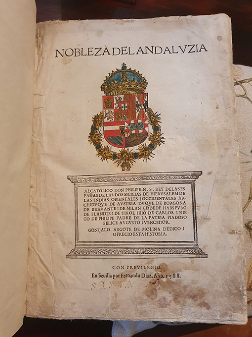 Libro: Nobleza del Andaluzia (sic). [de Andalucía] | Autor: | Libros Bosch