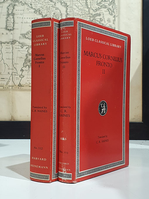 Libro: The Correspondence of Marcus Cornelius Fronto With Marcus Aurelius Antoninus, Lucius Verus, Antoninus Pius, and Various Friends. Edited and for the first time translated into English by C. R. Haines. Loeb Classical Library, 112 & 113. Bilingual Latin / English edition. | Autor: | Libros Bosch