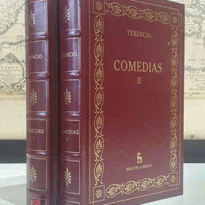 COMEDIAS, 2 tomos, completo. I: La Andría - Heautontimorumenos - El eunuco. II: Formión - La suegra - Los hermanos. Introducción de Gonzalo Fontana Elboj. Traducción y notas de Concepción Cabrillana Leal.