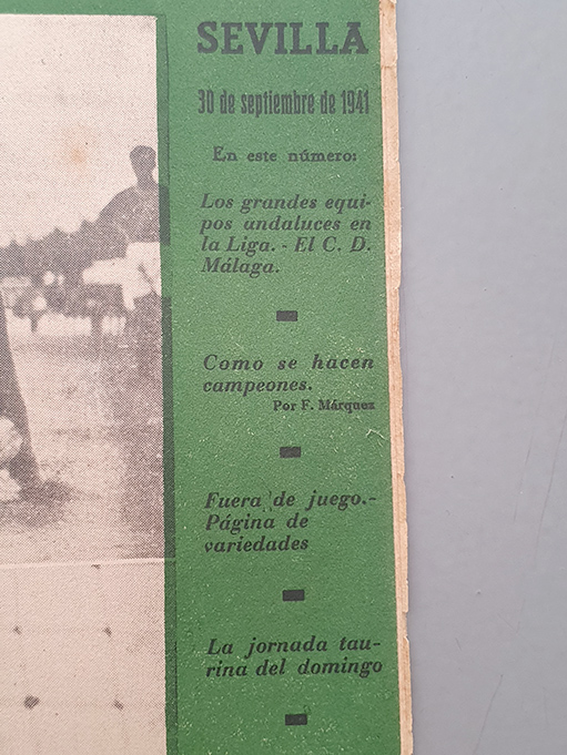 Libro: `Más´ Revista de deportes y espectáculos. Sevilla 30 de septiembre de 1941 | Autor: | Libros Bosch