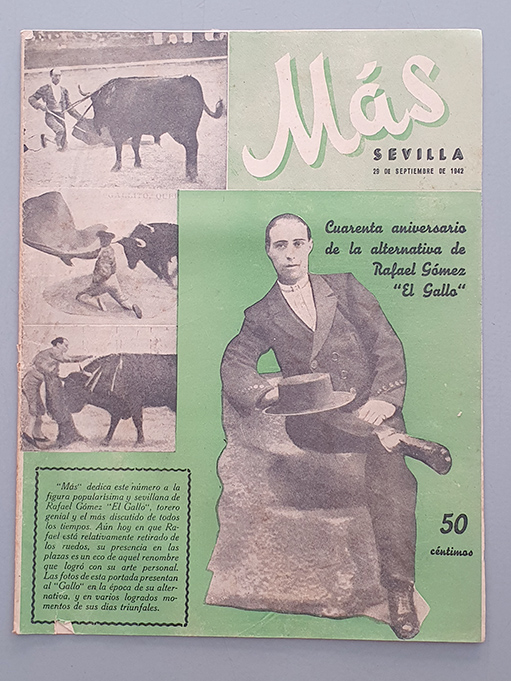 Libro: `Más´ Revista de deportes y espectáculos. Sevilla 29 de septiembre de 1942. | Autor: | Libros Bosch