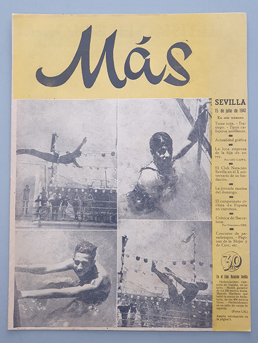 Libro: `Más´ Revista de deportes y espectáculos. Sevilla 15 de julio de 1941 | Autor: | Libros Bosch