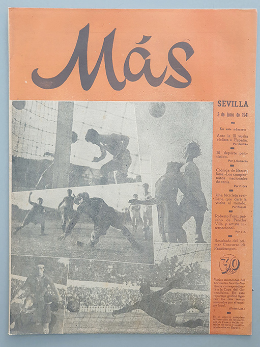 Libro: `Más´ Revista de deportes y espectáculos. Sevilla 3 de junio de 1941. | Autor: | Libros Bosch