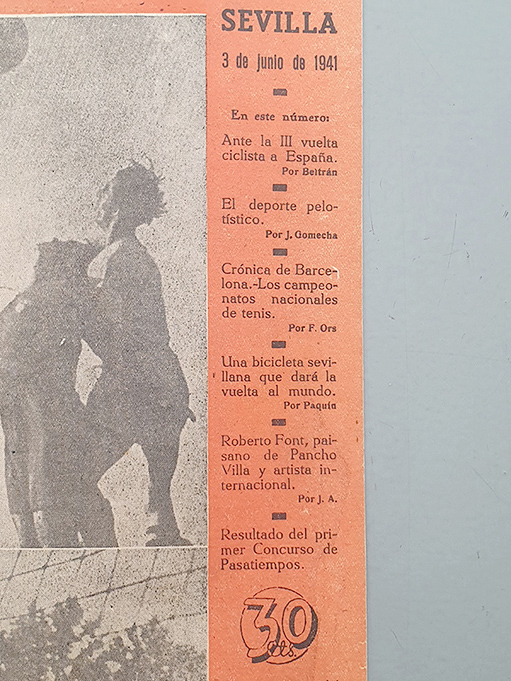 Libro: `Más´ Revista de deportes y espectáculos. Sevilla 3 de junio de 1941. | Autor: | Libros Bosch