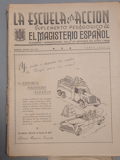 Libro: La Escuela en Acción. Suplemento pedagógico de El Magisterio Español. 26 números Años, 1949, 1950, 1951 y 1952. | Autor: | Libros Bosch