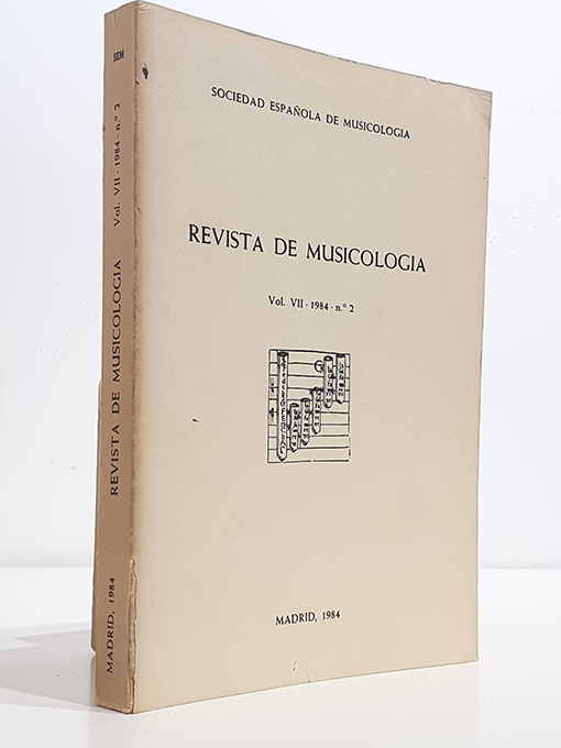 Libro: REVISTA ESPAÑOLA DE MUSICOLOGÍA.- Vol. VII. Nº 2. | Autor: | Libros Bosch
