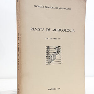 REVISTA ESPAÑOLA DE MUSICOLOGÍA.- Vol. VII. Nº 1.