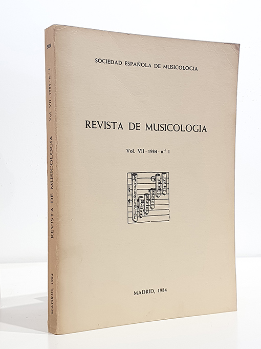 REVISTA ESPAÑOLA DE MUSICOLOGÍA.- Vol. VII. Nº 1. | Libros Antiguos | Libros Bosch Libro: REVISTA ESPAÑOLA DE MUSICOLOGÍA.- Vol. VII. Nº 1. | Autor: | Libros Bosch