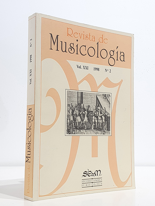 Libro: Revista de Musicología, vol. XXI, 1998, nº 2 | Autor: | Libros Bosch