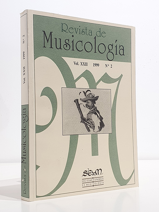 Libro: Revista de Musicología, vol. XXII, 1999, nº 2 -Antonio EZQUERRO - Mª Cinta GUERRERO: La música en la Real Colegiata del Santo Sepulcro de Calatayud-Josep BORRÀS - Antonio EZQUERRO: Chirimías en Calatayud. Principio y final de un proceso constructivo-Carl SLOANE: The problem of temperament in Antonio Soler's keyboard sonatas-José Antonio BOCCHERINI SÁNCHEZ: Los testamentos de Boccherini Xosé Crisanto GÁNDARA: El violón ibérico-Jacinto TORRES: La obra vocal de Isaac Albéniz: Songs, Melodies, Canciones TEXTOS-Begoña LOLO: Las Constituciones de la Concordia Funeral. Una reivindicación social de los músicos de la Real Capilla a finales del siglo XVIII TESIS DOCTORALES-Susana ASENSIO LLAMAS: Música y emigración. El fenómeno musical marroquí en Barcelona-Soterraña AGUIRRE RINCÓN: Un manuscrito para un convento: El Libro de Música dedicado a Sor Luisa en 1663. Estudio y edición crítica-Vicente GALBIS LÓPEZ: La música escénica en Valencia: 1832-1868. Del modelo del Antiguo Régimen a la organización musical del estado burgués-Jaime TORTELLA: Luigi Boccherini en la Ilustración española-Ana Isabel ELVIRA ESTEBAN: Una aproximación a la danza académica en España: Aportaciones artísticas de María de Ávila-Mª Teresa FERRER BALLESTER: Antonio Teodoro Ortells (1647-1707): estudio biográfico y estilístico del repertorio musical-Luis COSTA VÁZQUEZ: La formación del pensamiento musical nacionalista en Galicia en 1936 NOTICIASCoordinación: Carlos José GOSÁLVEZ-V Congreso de la SIBE (Enrique Cámara de Landa)-Congreso Internacional sobre Instrumentos Musicales (Beryl Kenyon de Pascual)-XIII Conferencia Anual de la Asociación Argentina de Musícología: `La Musicología del siglo XX, temáticas, enfoques y tendencias´ (Enrique Cámara de Landa)-Coloquio Internacional `Musicología y Globali-ICTM International Colloquium in Spain (María Sanhuesa Fonseca)-Congreso Internacional `La ópera en España e Hispanoamérica. Una creación propia. Ópera fin de siglo. Un debate necesario´ (María Encina Cortizo)-Necrológica Joaquín Rodrigo (Javier Suárez Pajares)-Necrológica Alfredo Kraus (Luis G. Iberni) BIBLIOGRAFÍAReseñas bibliográficas. Coordinación Ángel MEDINA-Habib HASSAN TUMA: La música de los árabes. Traductor: Ramón Barce (Manuela Cortés García)-Francisco de PEÑALOSA: Lamentations of Jeremiah (Maricarmen Gómez)-Music in Spain during the Eighteenth Century. Ed. Malcom BOYD - Juan José CARRERAS (Rainer Kleinertz)-Walter Aaron CLARK: Isaac Albéniz. Portrait of Romantic (Jacinto Torres)-Gonzalo FERNÁNDEZ DE LA GÁNDARA - Miguel LORENTE: Acústica musical (J. Javier Goldáraz Gaínza)-Alesandro BARICCO: El alma de Hegel y las vacas de Wisconsin. Una reflexión sobre la música culta y la modernidad. (Javier Ordóñez) | Autor: | Libros Bosch