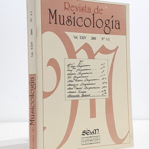 Revista de Musicología, vol. XXIV, 2001, nº 1-2 -María GEMBERO: Documentación de interés musical en el Archivo General de Indias de Sevilla-Emilio ROS-FÁBREGAS: Libros de música para el Nuevo Mundo en el siglo XVI-Agustí BRUACH: Elementos autóctonos e influencias foráneas en los géneros musicales y tópicos estilísticos de la Facultad orgánica de Francisco Correa de Arauxo-Ángel Manuel OLMOS: El uso de trazos y puntos como ayuda para la ubicación del texto literario en los cancioneros franceses y españoles de finales del siglo XV y comienzos del XVI-Carl SLOANE: La cronología de las sonatas de Domenico Scarlatti y un punto referente al temple-Juan Pablo FERNÁNDEZ-CORTÉS: José Castel (1737?-1807). Un tonadillero maestro de capilla-Francisco Javier ROMERO NARANJO: Martín y Soler. Una aportación a su producción religiosa-J. A. BOCCHERINI y Jaime TORTELLA: Las viviendas madrileñas de Luigi Boccherini. Una laguna biográfica-Luis ROBLEDO ESTAIRE: La creación del Conservatorio de Madrid-Christiane HEINE: La utilización de textos en el género del Cuarteto de cuerda: Eucaristía de Angel Martín Pompey (1902-2001) en comparación con el Opus 10 de Arnold SchöenbergREFLEXIONES-Ramón BARCE: Sobre mi utilización de la mitología griega en Oleada y sobre algunos contradictorios precedentesTEXTOS-Mariano LAMBEA: Edición facsímil del Aposento anti-crítico de Juan Francisco CorominasTESIS DOCTORALES-Mirta Marcela GONZÁLEZ: La canción de cámara argentina en el siglo XX. El caso de Carlos Guastavino-Julio Raúl OGAS: La música argentina para piano del Neoclasicismo al Neoexpresionismo. Simbología y Neomitologismo-Rosario GUTIÉRREZ CORDERO: La música en la Colegiata de San Salvador de Sevilla-Susana ANTÓN PRIASCO: Música y danza en el teatro breve español representado en la Corte, 1650-1700NOTICIASCoordinación: José Carlos GOSÁLVEZ LARA-XII Jornadas de estudio sobre Historia de la Guitarra (Cristina Bordas)-Festival de las Américas 2001 (José Mª García Laborda)-Congreso Internacional 13. ?Deutscher Hispanistentag? Sektion 14: ?Spanische Musikgeschichte? (Christiane Heme)-Colloque International. La Musique entre France et Espagne - Interactions Stylistiques 1 (Chrístiane Heme)-Congreso Internacional ?De la lexicologie à la théorie et à la pratique musical? (Ángel Manuel Olmos)-II Symposium Internacional ?Diego Fernández? de Música de Tecla Española (Cristina Bordas)-Exposición. Maragall y la música (Xosé Avíñoa)-Exposición. Un altre Oriol Martorell (Xosé Aviñoa)-Exposición. Instrumentos musicales históricos en las colecciones españolas (C. José Gosálvez Lara)-El musicólogo José María Llorens Cisteró, investido Doctor ?Honoris Causa? (Mariano Lambea)-Ramón Barce, académico de Bellas Artes de San Fernando (Begoña Lolo)-Premio Nacional de Historia 2000 (Rosario Álvarez)-Necrológica. Françoise Lesure (Montserrat Bergadá)-Necrológica. Malcom Boyd (1932-2001) (Juan José Carreras)BIBLIOGRAFÍA-Reseñas bibliográficas. Coordinación Xosé AVIÑOAAna Rita ADESSI: Claude Debussy e Manuel de Falla. Un caso di influenza stilistica (Yvan Nommick)-Eckhard WEBER: Manuel de Falla und die Idee der Spanischen nationaloper (Christiane Heine)-AA. VV.: Manuel de Falla e Italia (Gemma Pérez Zalduondo)-Isaac ALBÉNIZ: Iberia, Ed. Urtext, Ed. Facsímil y Ed. Revisada (Begoña López)-Marta CURESES: Agustín González Acilu. La estética de la tensión (Xosé Aviñoa)-AA. VV.: Compositors de les Illes Balears (Xosé Aviñoa)401)Ramón PELINSKI: Invitación a la etnomusicología. Quince fragmentos y un tango (José Antonio Gómez Rodríguez)-José MARTN PALMA y Germán TEJERIZO ROBLES: Canciones y Romances del Temple: Escúzar. Cancionero popular de la Provincia de Granada I (Mª Angeles Subirats)-Denis MARTÍN: El gospel afroamericano. De los espirituales al rap religioso (Jaume Carbonell)-Mª Dolores LIAÑO PEDREIRA: Catálogo de partituras del Archivo Canuto Berea en la Biblioteca de la Diputación de A Coruña (Carlos J. Gosálvez Lara)