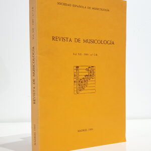 Revista de Musicología, vol. XII, 1989, nº 2. Contenido: Bibliografía; Liliana Barreto de Siemens: Información bibliográfica : 1987 1988.