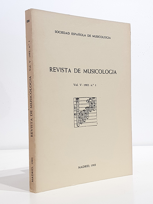 Libro: REVISTA ESPAÑOLA DE MUSICOLOGÍA.- Vol. V. Nº 1. | Autor: | Libros Bosch