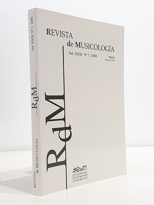 Libro: Revista de Musicología, vol. XXXI, 2008, nº 1 - Guiseppe Fiorentino: " La música de hombres y mugeres que no saben de música": polifonía de tradición oral en el Renacimiento español- María Asunción Flórez Asensio: " Salgan racionales ruiseñores". Músicos de las compañías teatrales de Madrid durante el siglo XVII- Lorena López Cobas: Las bandas de música en Galicia: aproximación al caso de la ciudad de A Coruña en el siglo XIX- Enrique Mejías García: " La Correspondencia de los Bufos" (1871). Ideología de un teatro musical divertido en una España en transformación- Esteban Elizondo Iriarte: La obra para órgano de Eduardo Torres (1872-1934)- Desirée García Gil: Cartas que llegaron desde Francia. Un universo epistolar de Frederic Mompou durante sus años en París- Rosa Fernández García: La ópera "El viaje a Simorgh" de José María Sánchez Verdú Reflexiones:- Lothar Siemens: Sobre la ópera española y la ópera en español- Daniel Catalán: Ópera en español Reseñas bibliográficas- Josep Gaz: Venedicta et venerabilis i altres peces marianes. Introducció i estudi biogràfic de Josep Pujol. Edició de Bernat Cabré (Jordi Rifé i Santaló)- María Gembero Ustárroz (ed.): Estudios sobre música y músicos de Navarra (M. Pilar Alén)- María Gembero Ustárroz y Emilio Ros-Fábregas (eds.): La música y el Atlántico. Relaciones musicales entre España y Latinoamérica (Alejandro Vera)- Maricarmen Gómez Muntané: Las Ensaladas (Praga, 1581) (Mariano Lambea y Lola Josa)- Anne-Madeleine Goulet: Paroles de Musique (1658-1694). Catalogue des "Livres daires de différentes auteurs" publiés chez Ballard (Beatriz Montes)- Josep Maria Gregori i Cifré: Inventaris dels Fons Musicals de Catalunya. Vol. 1. Fons de la catedral-basílica del Sant Esperit de Terrasa (Andreu Guinart i Verdaguer)- Carolina Martín López: La trilogía Da Ponte-Mozart. De Sevilla a Europa (Jaume Radigales)- José Ignacio Palacios Sanz: Campanas en la provincia de Soria (Joaquín Díaz) | Autor: | Libros Bosch