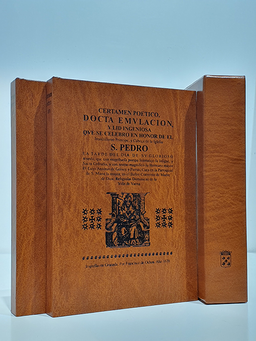 Libro: Certamen poético, Docta Emulación, y lid ingeniosa que se celebró en honor de el Invictisimo Principe y Cabeza de la Iglesia S. Pedro... [Emvulacion] Facsímil de la edición de Granada en 1678. | Autor: | Libros Bosch