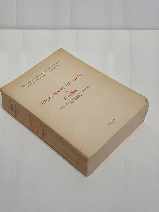 Libro: Bibliografía del Arte en España. Artículos de revistas clasificados por materias | Autor: | Libros Bosch
