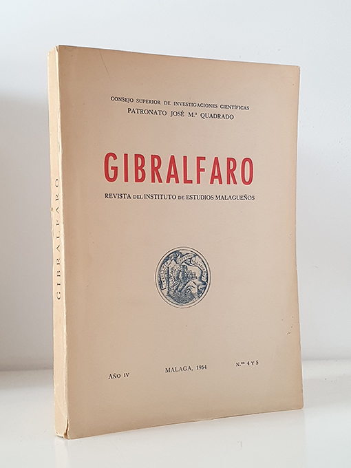Libro: GIBRALFARO. Revista del Instituto de Estudios Malagueños. Año IV Núms.4 y 5. | Autor: | Libros Bosch