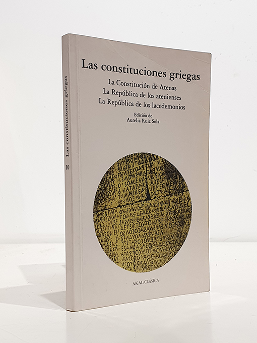 Las constituciones griegas | Libros Antiguos | Libros Bosch Libro: Las constituciones griegas | Autor: | Libros Bosch