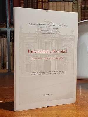 Libro: Universidad y sociedad. Educación, Ciencia, Investigación. Discurso apertura del curso 1979-1980. | Autor: | Libros Bosch